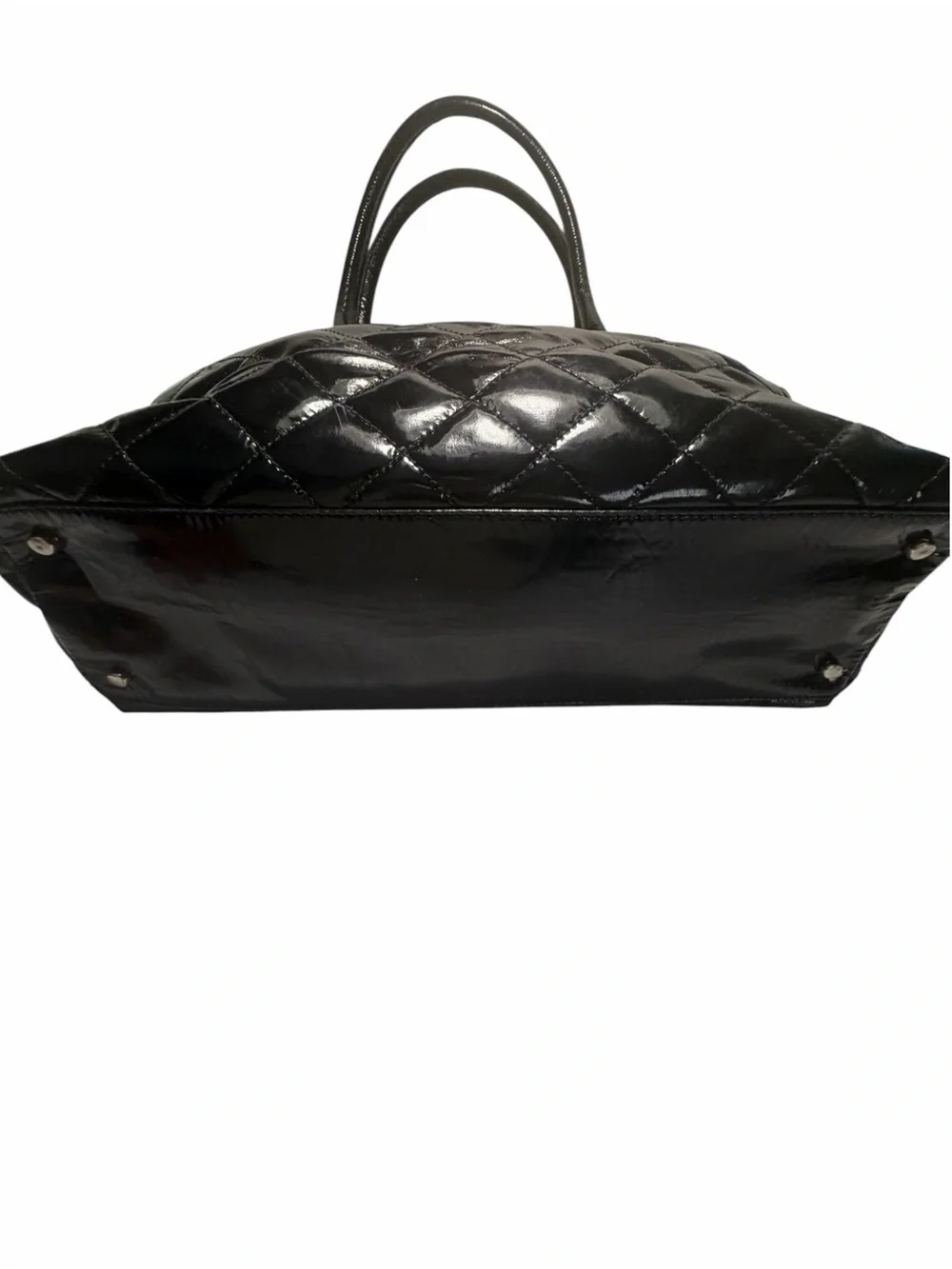 Kate Spade Black Quilted Patent Leather Tote
